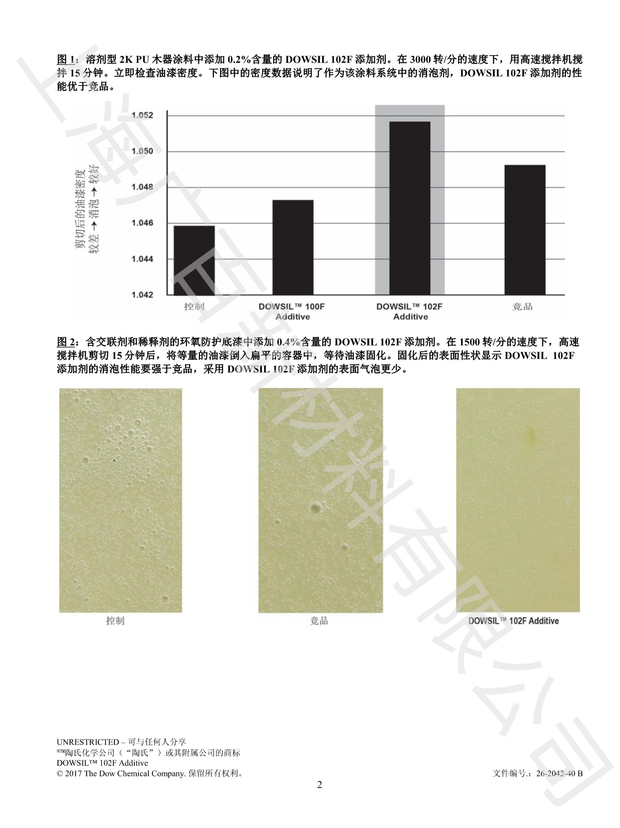 道康寧DOWSIL(TM)102F消泡劑TDS